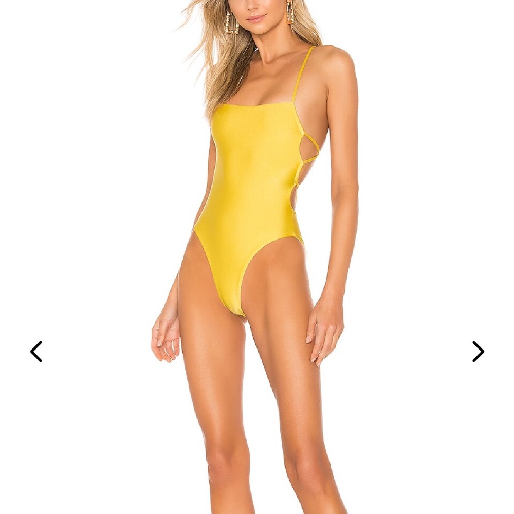 Lovers + Friends Yellow One Piece Swimsuit